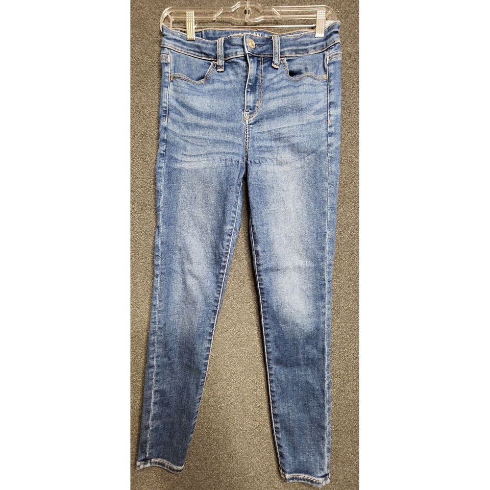 American Eagle Size 4 Womens‎ Jean Light Wash Blue Jegging Ne(x)t Level Stretch